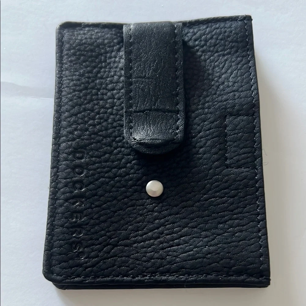 Dockers‎ Black Leather Card Holder Pocket Clip